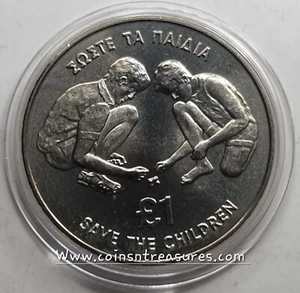 CYPRUS 1989 CUNI BU 1 POUND SAVE THE CHILDREN - Picture 1 of 2