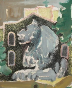 Vintage Abstract print landscape - Picture 1 of 8