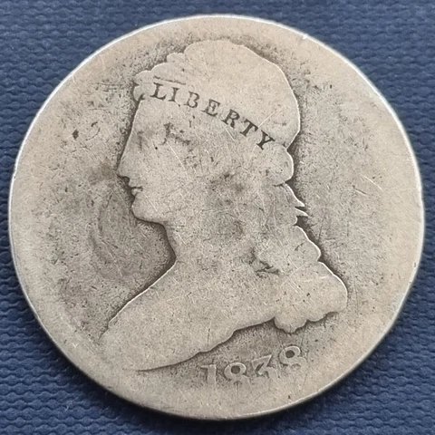 1838 Capped Bust Half Dollar 50c Circulated #54299 Cover