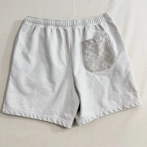 COACH Signature Sweat Shorts Men Size XL Off White Color - Picture 1 of 10