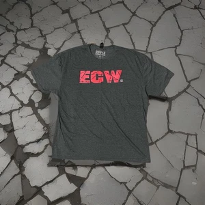 WWE - ECW 2XL Ripple Junction Gildan Soft Style Herren T-Shirt Heather Charcoal - Bild 1 von 4