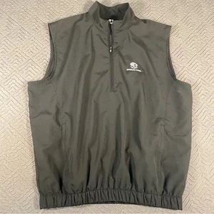 Men’s Foot Joy 1/4 Zip Golf Vest Black Size Large Bermuda Dunes EUC - Picture 1 of 7