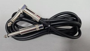 6ft 1/4" TS Mono Phono Male to Male Right Angle Audio Microphone Cable - Picture 1 of 1
