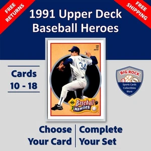 1991 Upper Deck Baseball Heroes Nolan Ryan You Pick Complete Your Set #10 - 18 - Picture 1 of 19