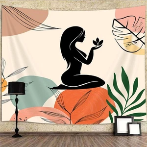 Modern Abstract Wall Art Extra Large Tapestry Wall Hanging Posters Bohemian Girl - Picture 1 of 7