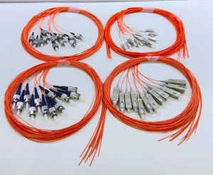 10pcs Fiber Optic Multimode FC/ST/LC/SC UPC 0.9mm 1.5m PVC Fiber Optic Pigtails - Picture 1 of 10