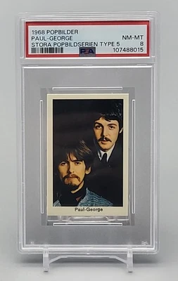 1968 Popbilder Stora Popbildsserien Paul McCartney - George Harrison PSA 8 NM-MT - Image 1 of 2