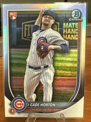 2025 Bowman Chrome Cade Horton #10 Red Rookie Parallel Chicago Cubs Parallel SP - Image 1 of 2