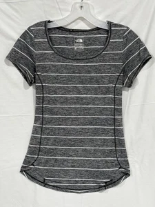The North Face Flash Dry Shirt Damen XS grau kurzarm tailliert gestreift - Bild 1 von 5