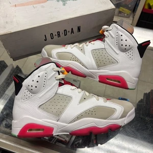 Air Jordan 6 Retro Hare 2020 CT8529-062 White Neutral Grey Carrot Men's Size 10 - Picture 1 of 9