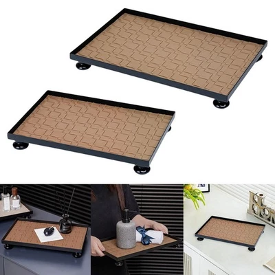 Vanity Tray Dish Storage Organizer Serving Tray for Guest Room Dining Room - Image 1 of 2