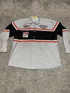 Vintage Mr. Goodwrench Mechanic Shirt Mens L Red Kap Long Sleeve Distressed 90s - Picture 1 of 15