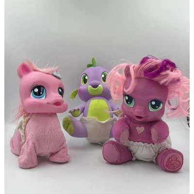 Hasbro My Little Pony Talking Newborn Babies Cherilee Pinkie Pie Spike Dragon - Image 1 of 4