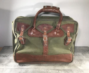 Gokeys Orvis Battenkill Leather Duffel Duffle Gym Travel Weekender Bag 18X13X7 - Picture 1 of 10