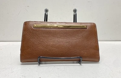 Bolso sin asas/cartera Fossil de cuero marrón para mujer Foto 1 de 4
