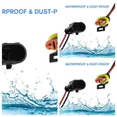 2/5/10 Set 2-Pin 2Way 20cmWire Connector Plug Waterproof Male Female Electrical - Image 1 of 4