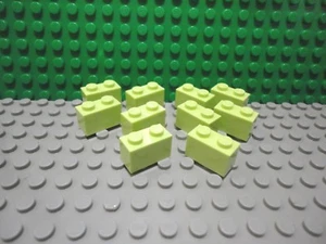 Lego 10 Yellowish Green 1x2 brick block NEW - Picture 1 of 1