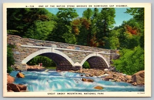 Postkarte Einheimische Steinbrücke Neufund Lücke Great Smoky Mountains Nationalpark - Bild 1 von 2