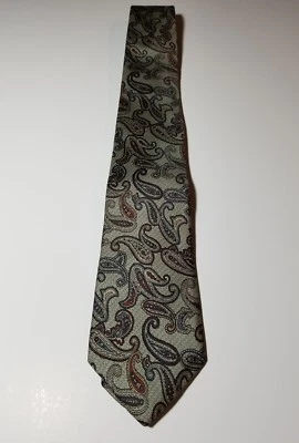 Corbata Pasley gris para hombre Via Manzoni 100 % seda.   Foto 1 de 4