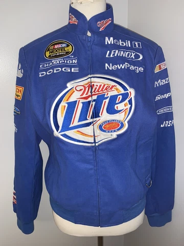 Women's Chase Authentics Miller Lite Kurt Busch # 2 Nascar Jacket Sz M - NEW! Cover
