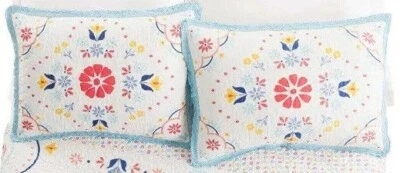 Pioneer Woman Mazie Medallion Quilted Shams Standard 20"x26" 2 PC NEW - Image 1 of 4