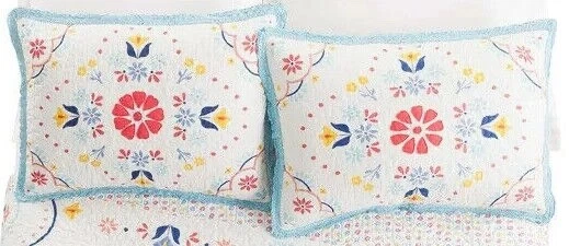 The Pioneer Woman (Mazie Medallion) Two Quilted Shams Stanfard *20"x26"