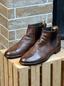 Stivali Chelsea Officine Creative in pelle marrone ceton taglia US7 EU39-40 - Foto 1 di 14