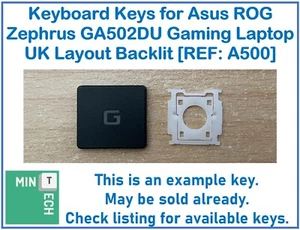 Keyboard Replacement Keys for ASUS ROG Zephrus GA502DU Gaming Laptop UK Backlit - Picture 1 of 9