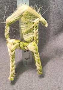 Vintage MCM Braided Rope Pony Folk Art Toy Souvenir Made in Taiwan - Picture 1 of 4