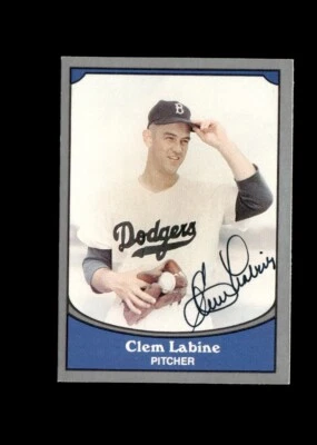 Clem Labine 1990 Pacific Legends authentic autographed card Dodgers - Image 1 of 2