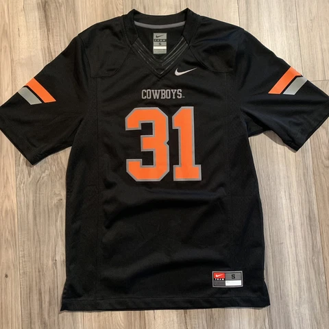 Nike Oklahoma State Cowboys Black #31 Size S Embroidered Football Jersey Cover
