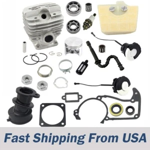 USA Holzfforma 48mm Cylinder Piston Kit Grooved Ball Bearing For ST MS340 034 - Picture 1 of 1