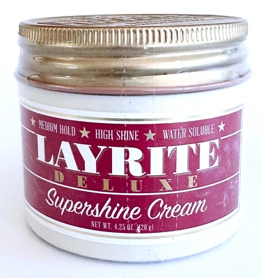 Layrite Supershine Cream Pomade medium Hold high shine 120 Gramm wasserlöslich - Bild 1 von 2