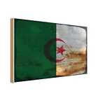 Holzschild Holzbild 20x30 cm Algerien Fahne Flagge Geschenk Deko