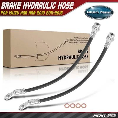 2 передних левых и правых гидравлических шланга тормоза для Isuzu NQR NRR 2010 2011-2016 - Изображение 1 из 4