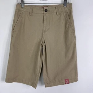 New AriZona Shorts Youth Girls Size 16 Chino Khaki Bermuda 100% Cotton Beige - Picture 1 of 15
