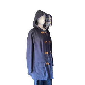 “Her Universe" Dr. Who Navy Blue Toggle PEACOAT 1X Jacket Hooded TORRID Tardis - Picture 1 of 22