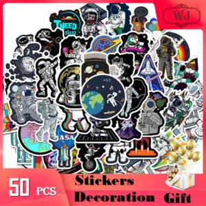 50pcs NASA OuterSpace Ship Astronaut Vinyl Decal Sticker Laptop Waterproof Phone - Picture 1 of 6