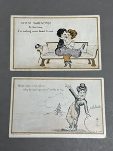 Antique Charlie Chaplin Cobb Shinn WWI Comic Unused Postcard Lot - Picture 1 of 6