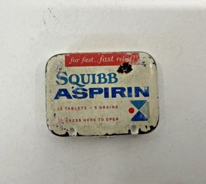 VINTAGE MEDIZIN SQUIBB ASPIRIN DOSE ER Squibb & Sons New York - Bild 1 von 9