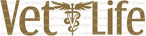 Vet Life Vinyl Decal Veterinary Medicine Animals Technician Sticker Pets  - Picture 1 of 10