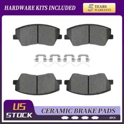 Front Ceramic Brake Pads Set For 2017-2022 Hyundai Ioniq Elantra Kia Niro Foto 1 de 4