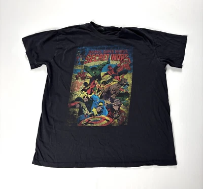 Marvel Mens Super Hero Secret Wars T Shirt Black L Comic Mad Engine - Image 1 of 4