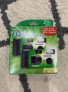 Fuji Film Quick Snap Disposable Flash Cameras 2 Pack Brand New Sealed - Picture 1 of 1