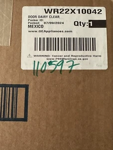 GE OEM Refrigerator Part Number WR22X10042 DOOR DAIRY CLEAR NEW - Picture 1 of 6