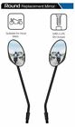 Bullit Hunt S 125 Oxford Round Motorcycle Rearview Mirror Glass Pair 10mm