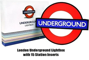 Caja de luz subterránea de Londres con 15 insertos de estación nueva edición - Imagen 1 de 12