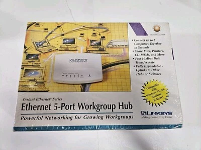 Linksys Ethernet 5-Port Workgroup Hub - - Brand New Shrink Wrap - Image 1 of 4