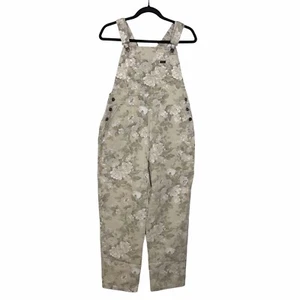RVCA Succession Overall Women’s Size 26 Color Oat Floral High Rise Square Neck - Picture 1 of 16