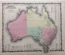 JOHNSON'S AUSTRALIA Map 1861 Johnson & Browning 
